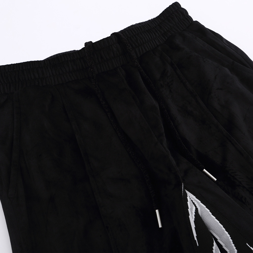 Patchwork Printed Casual Men's Loose Straight-leg Pants