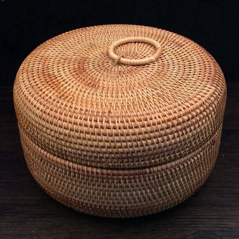 Title 2, Autumn Rattan Woven Storage Fruit Basket, Dried...