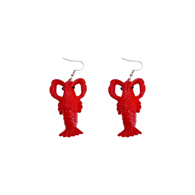 Hamburger Pizza Crayfish Personalized Cute Earrings