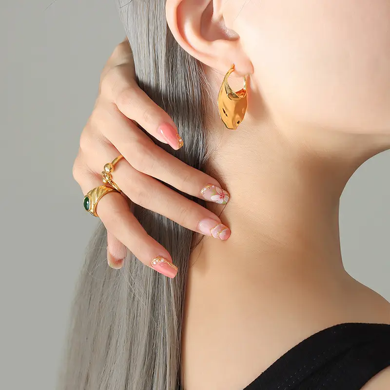 Copper Handmade Design Embossed Handbag Personalized Earrings Women