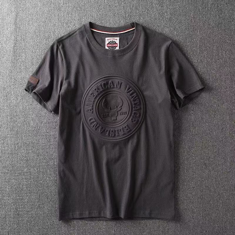 3D Printed Round Neck Short-sleeved T-shirt Casual Hong Kong Style
