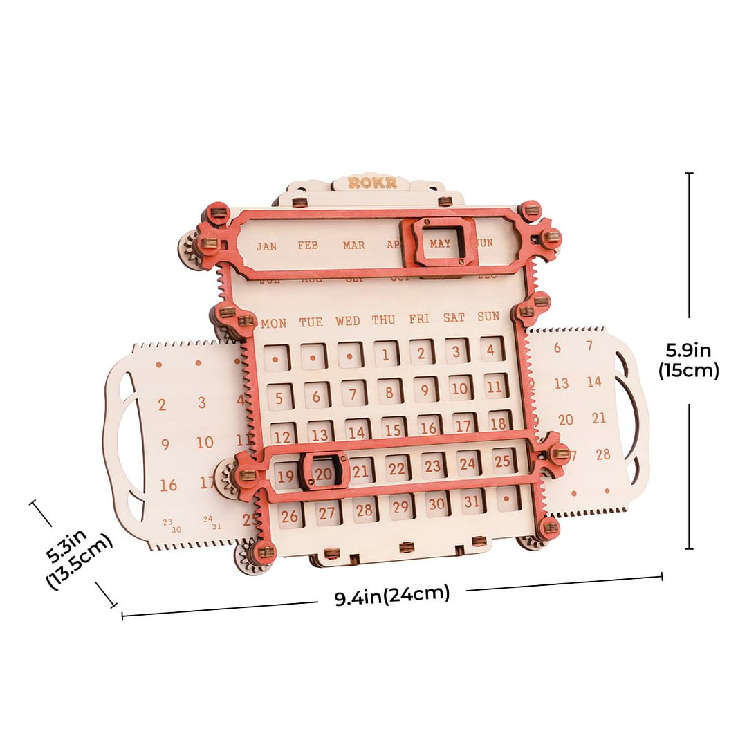 Puzzle En Bois Calendrier Penholder ROKR puzzle en bois 3d Puzzle En Bois Calendrier Penholder ROKR