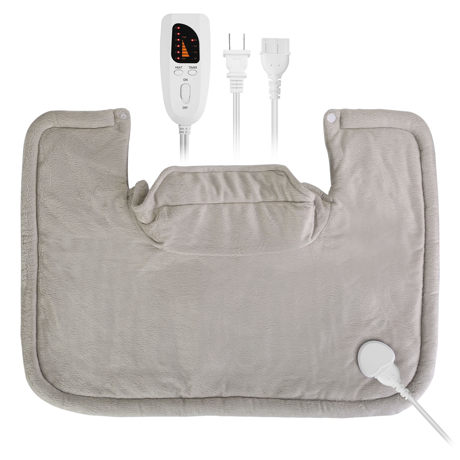 1Pc 22.4x16.3in Large Weighted Heating Pad For Neck And Shoulders Electric Fast - Imagen 10 de 10