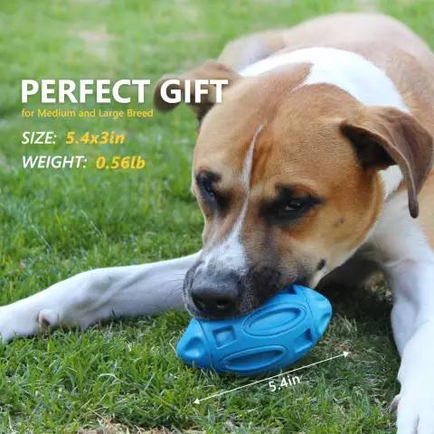Pet Supplies Dog Toys Rubber Sounding Rugby Wear-Resistant Bite-Resistant