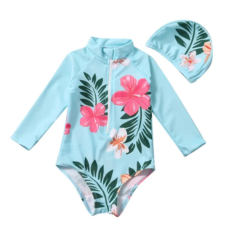 Children's Swimsuit One-Piece Sunscreen Set