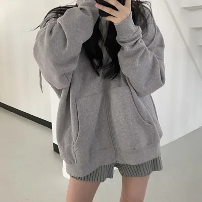 Loose Cardigan Jacket Thickened Plus Fleece
