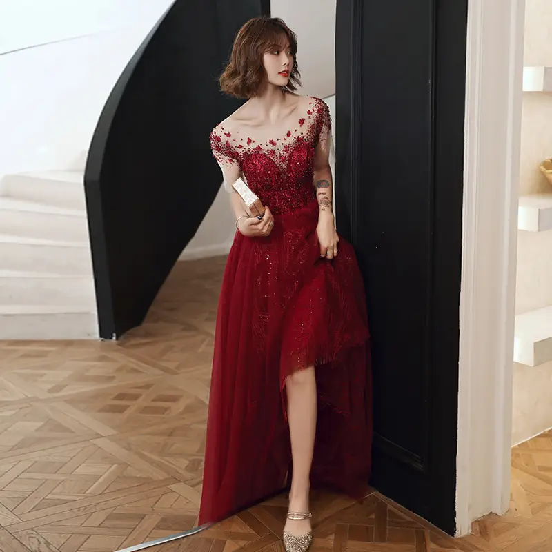 Women's Fashion Temperament Straps Evening Dress