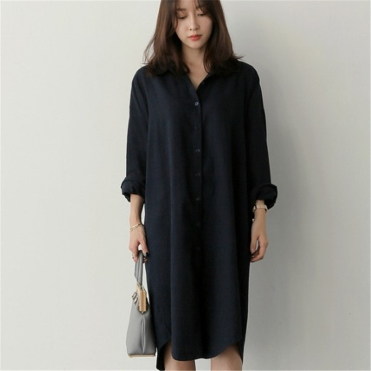 Title 6, Large Size Loose Shirt Mid-length Korean Style ...