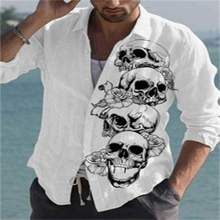 Title 2, Herren Street Temperament Langarmshirt mit 3D-S...