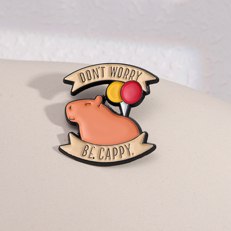 Title 3, Cartoon Animal Modeling English Letter Brooch