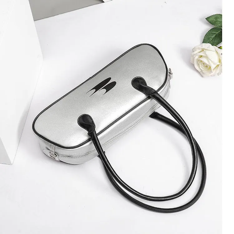 Catwalk Vintage One Shoulder Crossbody Bag - Silver