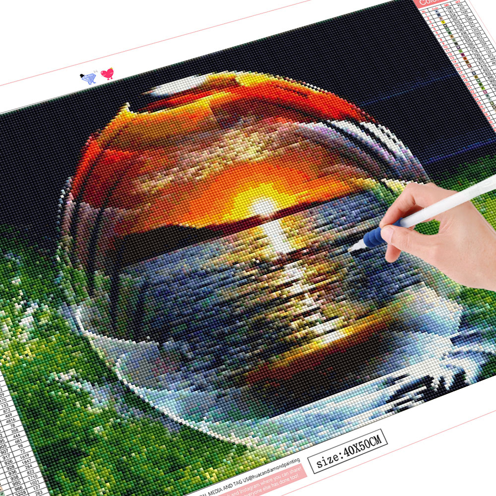 5d Painting Seaside Mosaic Sunset DIY Diamond Embroidery Kit