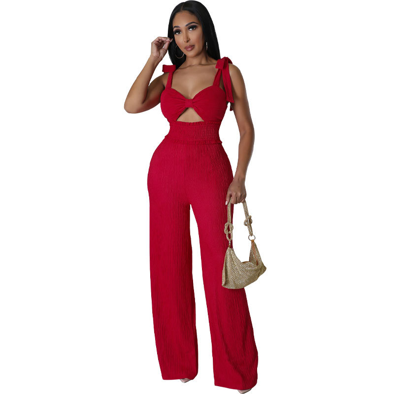 Title 6, Dames zomer nieuwe mouwloze jumpsuit