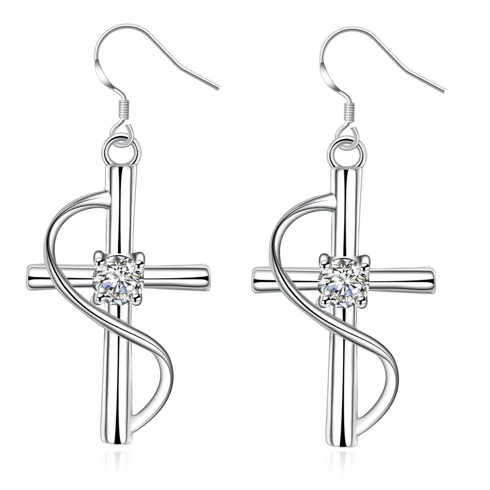 New Popular Elongated Cross Earrings