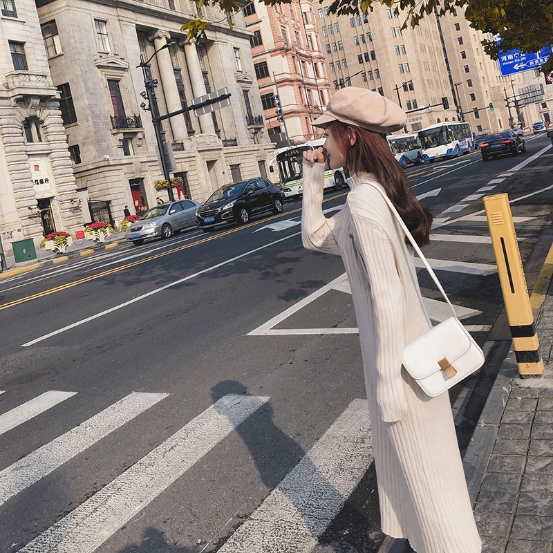 Lazy Wind Mid Length Sweater Skirt Women