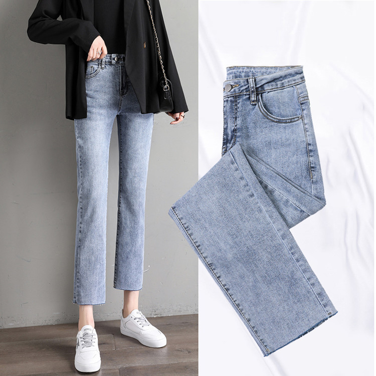 Jeans Nine-point Straight-leg Casual Cigarette Trousers