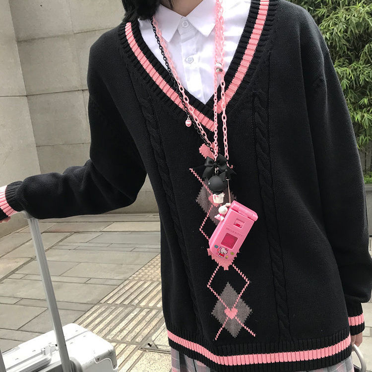 College Style Sweet Waistcoat Loose Hedging