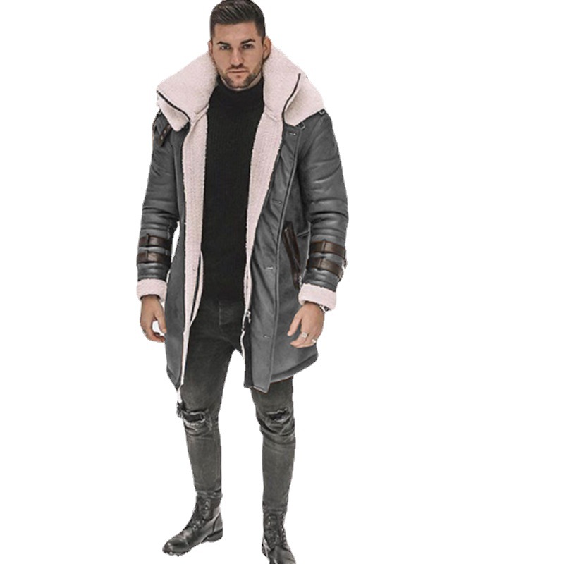 Fur Men's Long Coat European And American Fur To Keep Warm