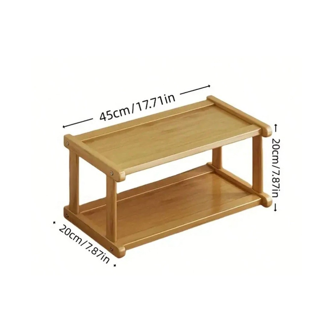 34Tier Spice Rack Coffee Station Organizer Wooden Kitchen Countertop — image 6