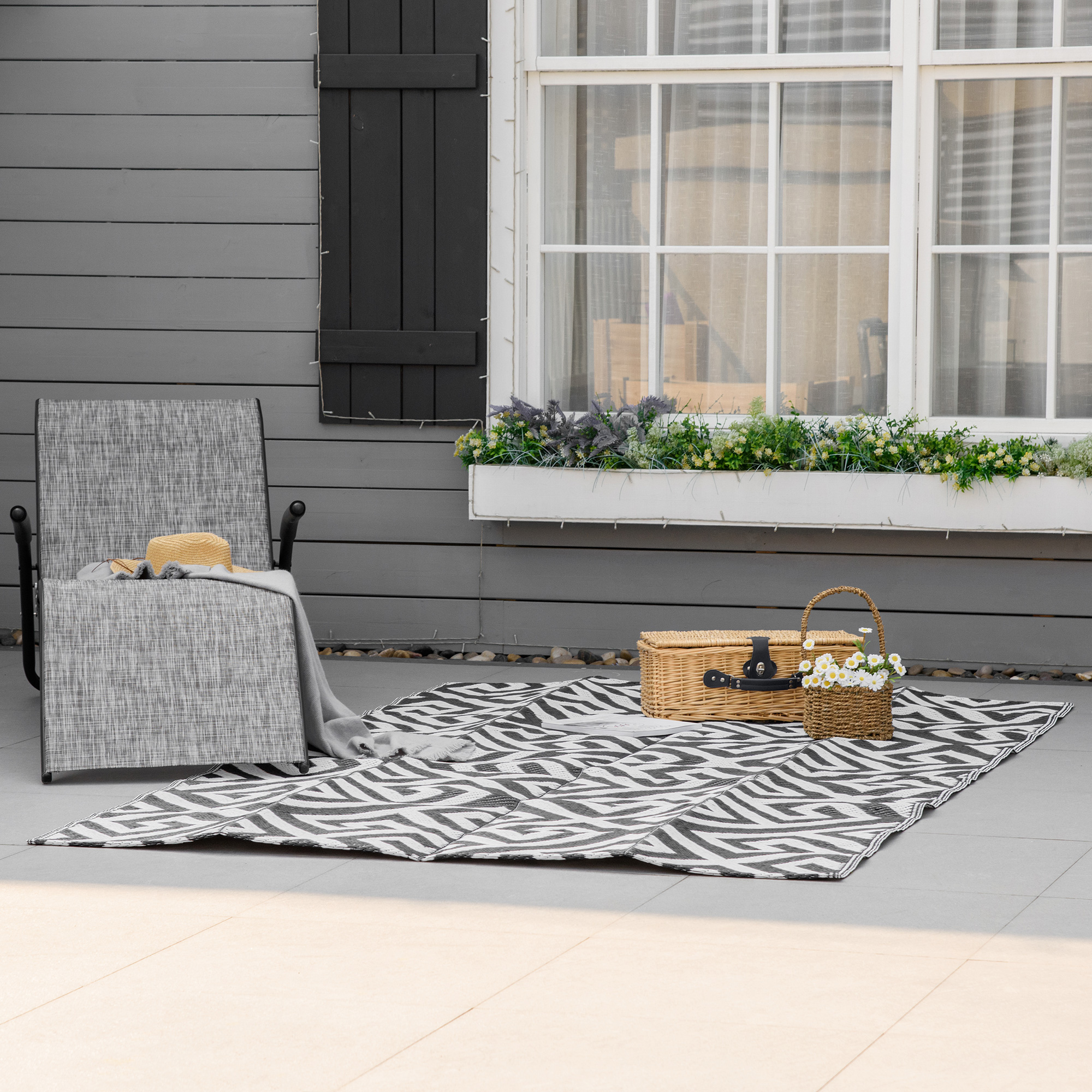 Outdoor Double-sided Plastic Grass Mat, Portable RV Camping Suitable — image 6