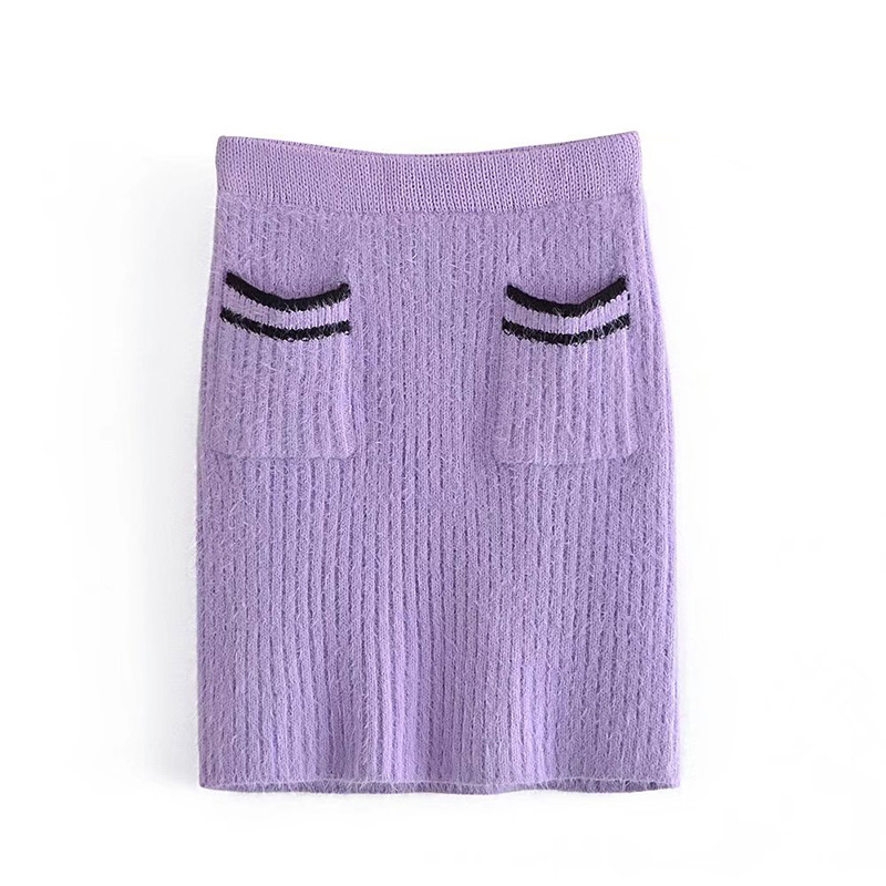 European Style Mohair Clash-colored Jewelry Pocket - Image 3