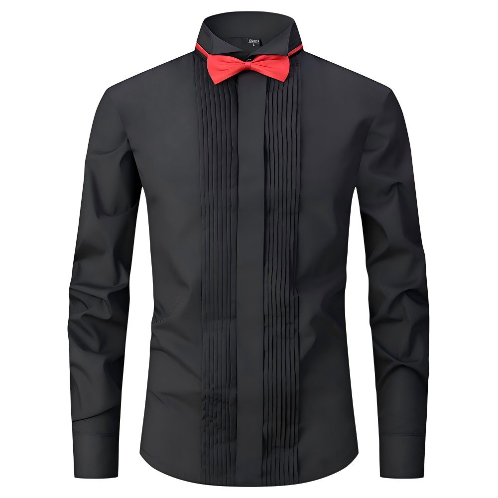 H-550 Buttonless Dress Style Long Sleeved Formal Shirt - Image 1