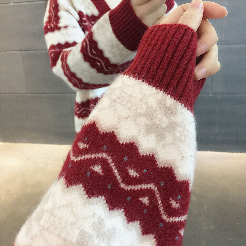 Loose And Lazy Striped Sweater Jacket