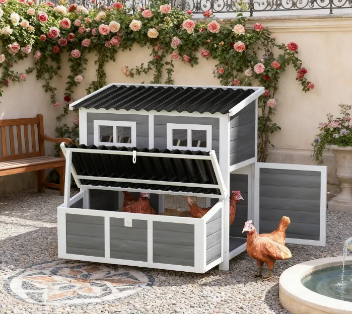 Wooden Pet Coop With Nesting Box