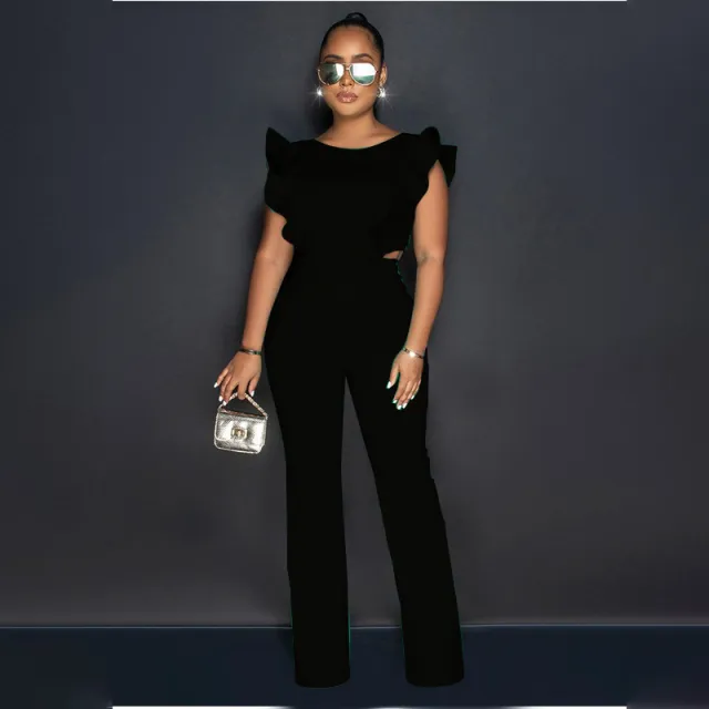 Spring Euro American Street Trendy Women's Jumpsuit Black - Shop at LoveMi