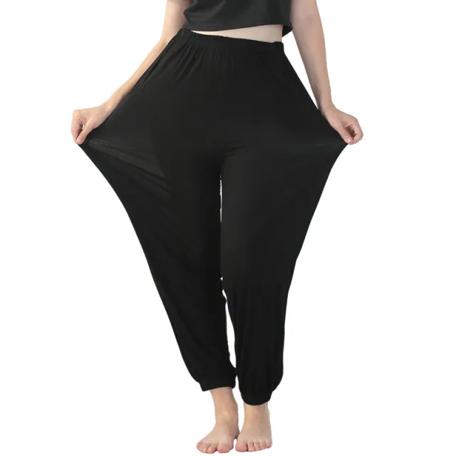 High Waist Elastic Length Plus Size Yoga Track Pants Black - Shop at LoveMi