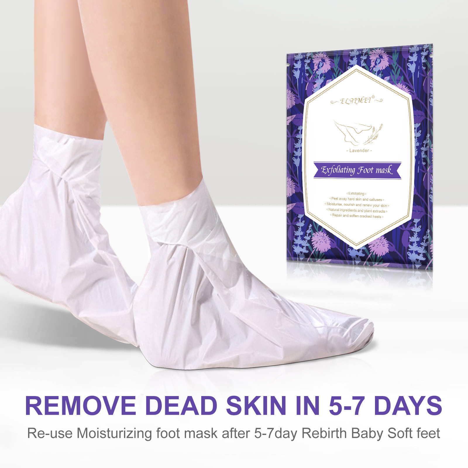 Masque pieds exfoliant — élimine les peaux mortes 14