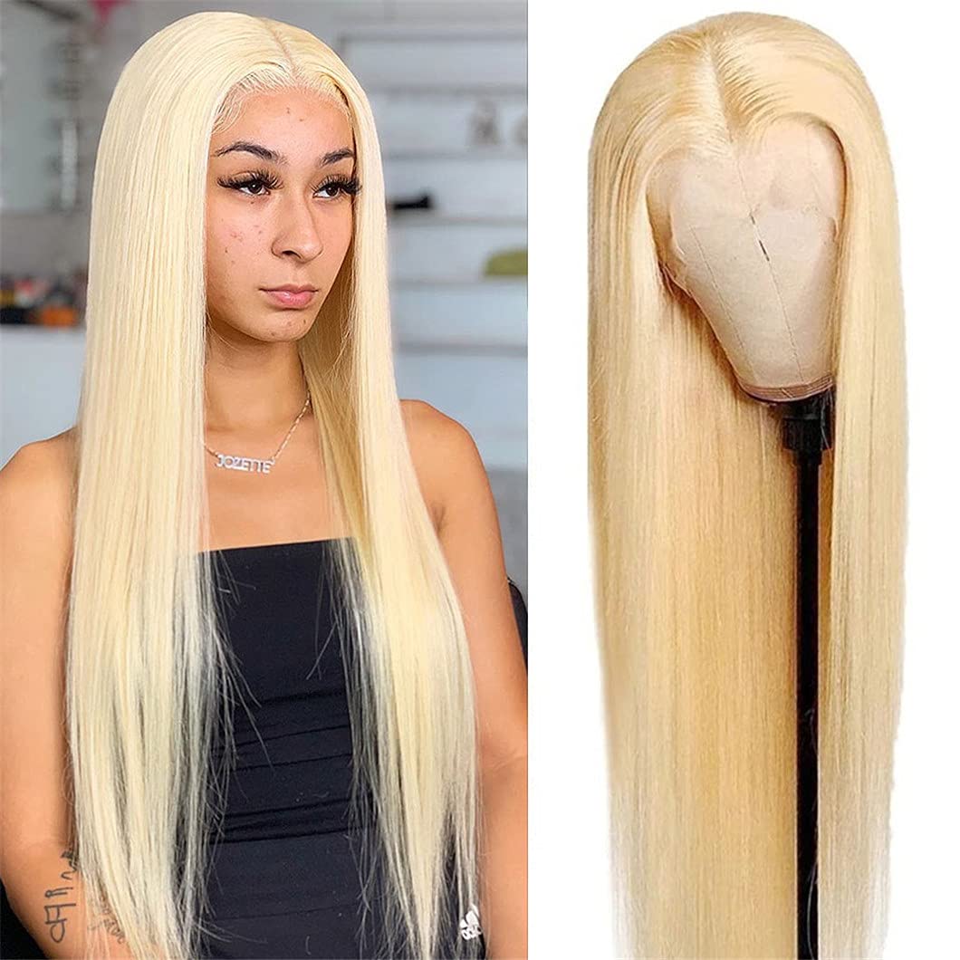 13x4 Lace Front Human Hair Wig 613 Straight Density