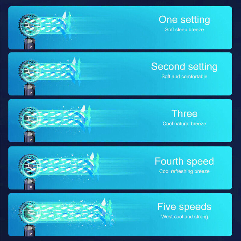 Portable Hand-held Fan Mini Folding Desk Fan Cooler Cooling USB Rechargeable 10