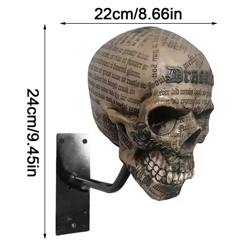 Halloween Motorcycle Helmet Holder Rack Wall Mount Hat Stand Display Skull — image 3