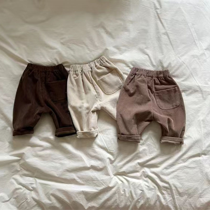 Solid Color Trousers Casual Simple Children