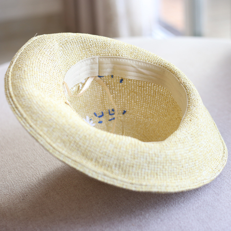 Fashion Sunscreen Flower Travel Bowler