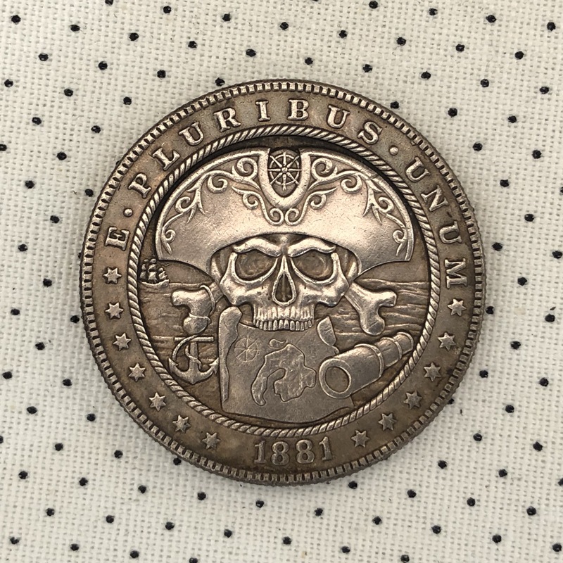 38MM Antique Silver Coin American Morgan Tramp Coin - Image 4