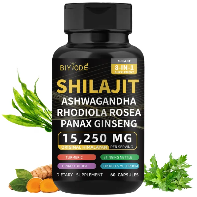 Biyode Effective Formula Ready Stock Pure Natural Himalayan Shilajit Capsules With Ashwagandha Ginseng Healthcare Vitamin 8 In 1 Energy Supplement ... - Shop at LoveMi