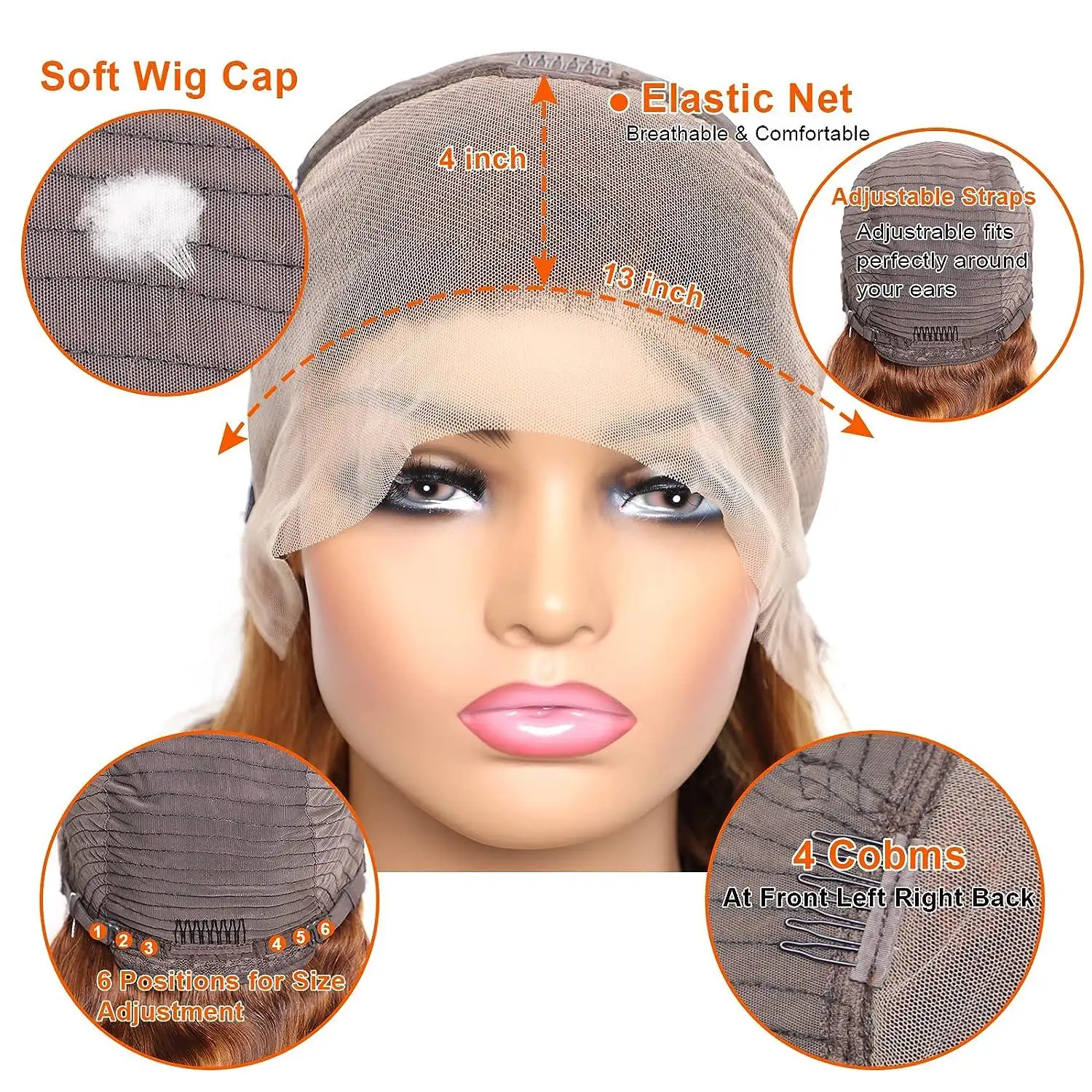 P4 27 13x4 Lace Front Wig Human