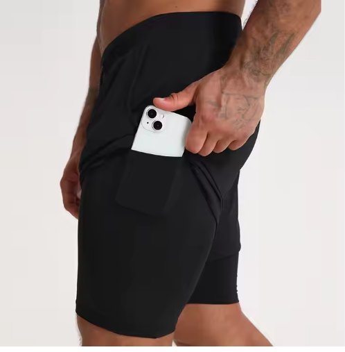 Gym Clothing Men Quick Dry 2 In 1 Gym Shorts Men Polyester Spandex Breathable Shorts Men Liner Running Fitness Shorts image 5