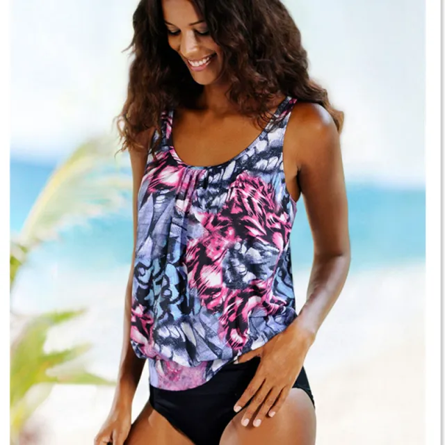 Printed Plus Size Swimsuit Women's Split Bikini 2 Style Xl - Shop at LoveMi
