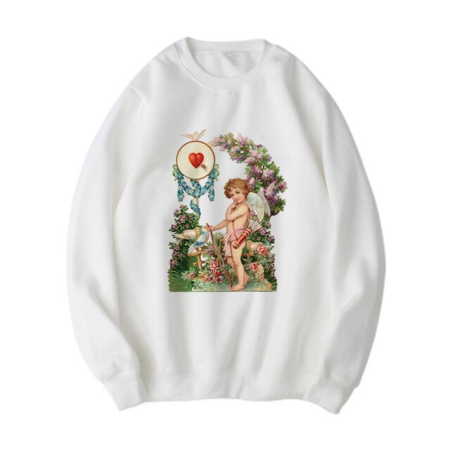 Title 2, Ladies Fashion Victoria Angel Print Long Sleeve...