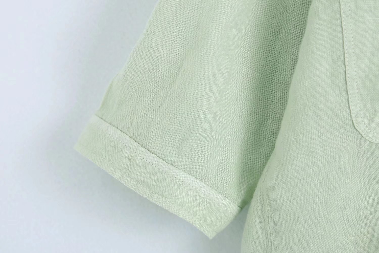 Women's Fashionable And Versatile Short Sleeved Linen Shirt