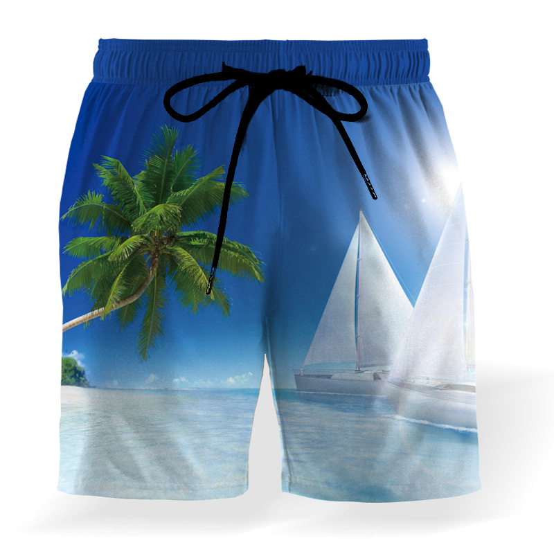 Title 9, Shorts de playa con estampado de coco, cintura ...