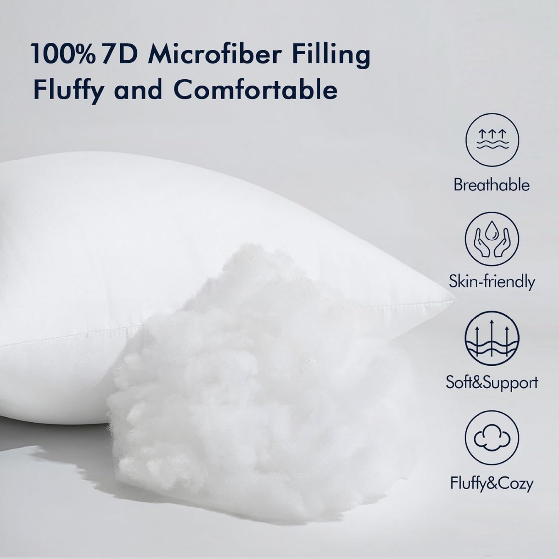 Premium Pillow Stuffer Sham Rectangle For Decorative Cushion Bed Couch Sofa