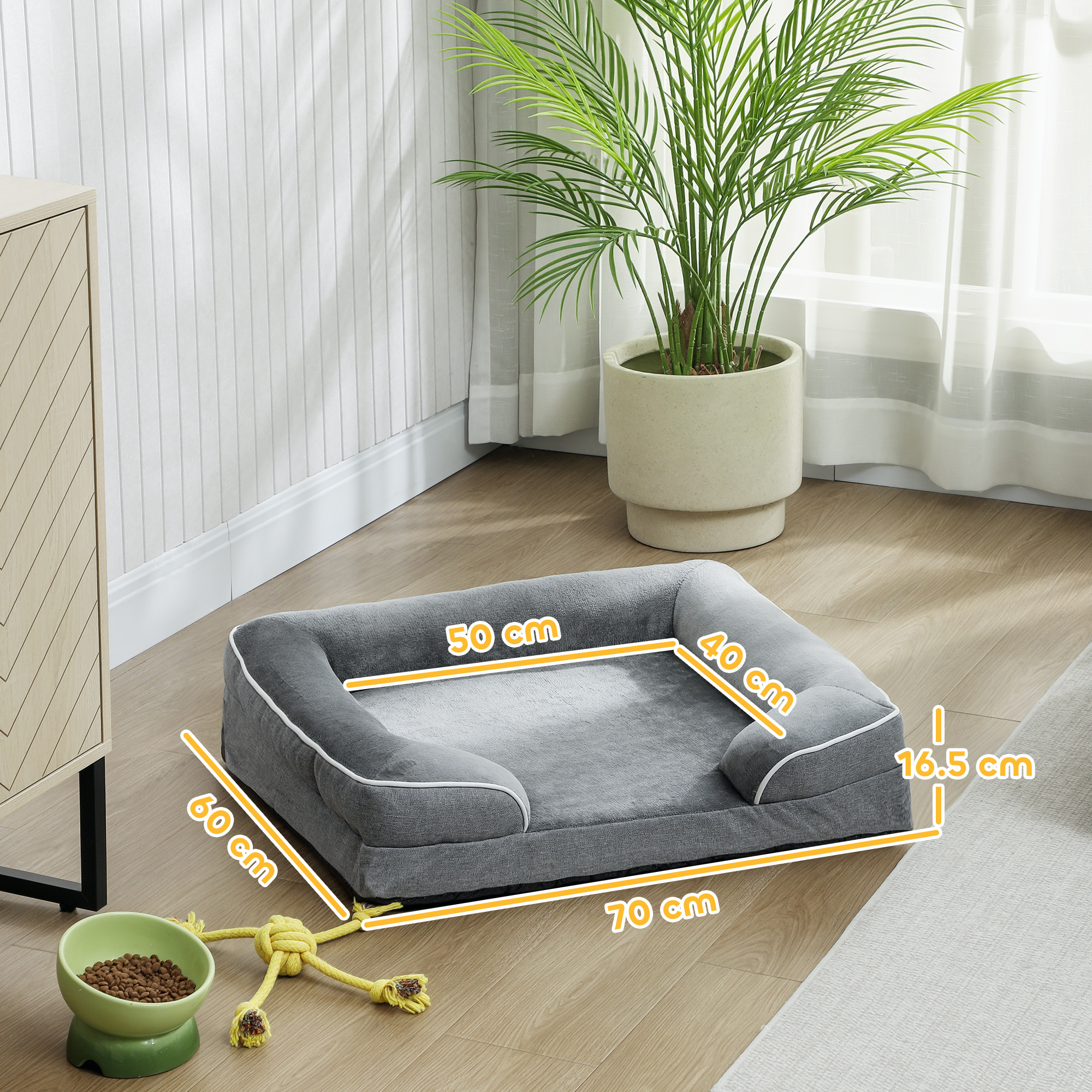 Dog Sofa Bed, Detachable Machine Wash Pet With Non Slip Bottom, Suitable — image 2