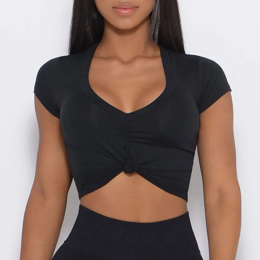 European And American New Loophole Sports Bra Women's Beautiful Back - 2Black