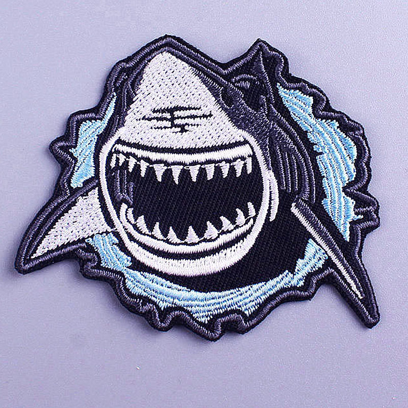 Cartoon Animation Shark Embroidery Cloth Paste — image 1