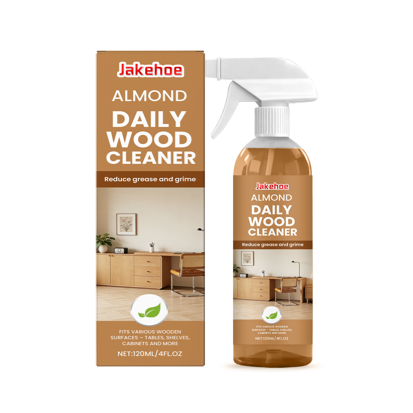 JAKEHOE Wood Cleaner Gently Cleans Furniture, Removes Dirt, And Effectively Maintains The Wood Surface.