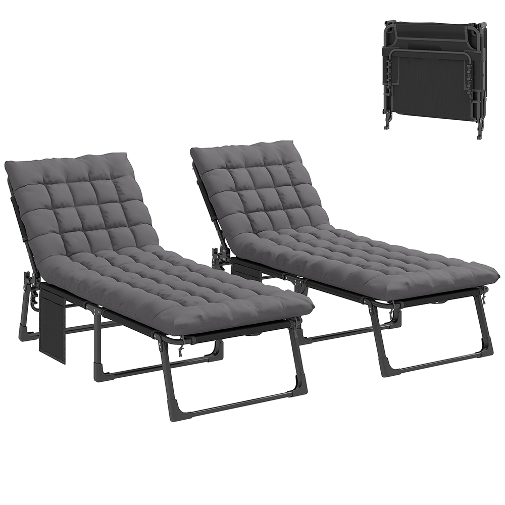 Folding Chaise Lounge Chair Set, picture 5 of 5